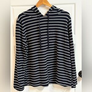 LOFT Navy and White Striped Sweater